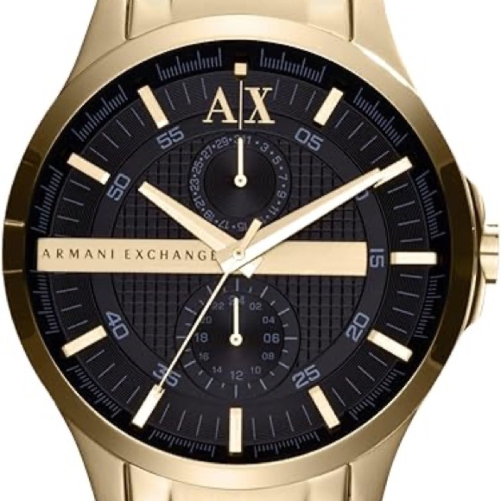 Armani Exchange Gold and Black Watch
